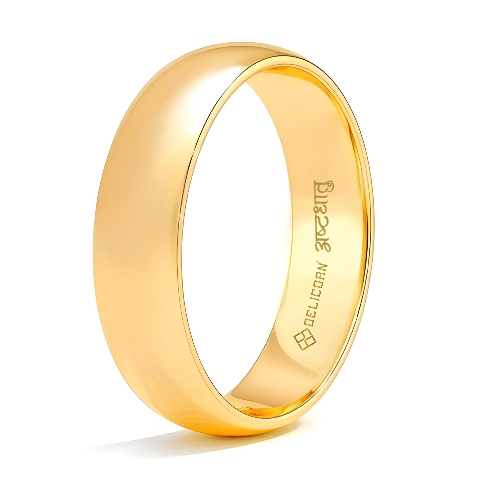 Golden Ashtadhatu Unisex Ring Band (Plain Chhalla)
