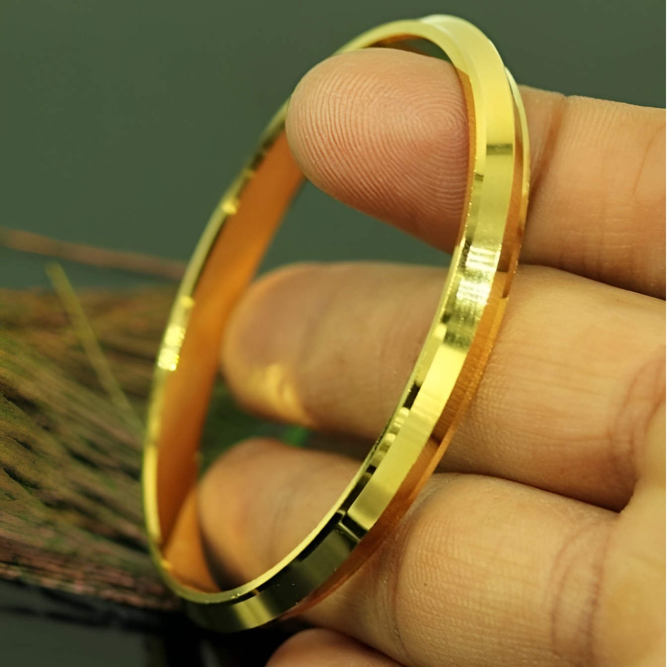 Golden Ashtadhatu Unisex Punjabi Kada - Image 3